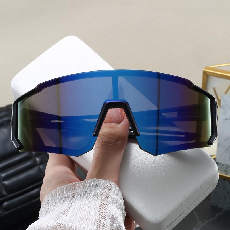 Outdoor Sports Sunglasses New  Women Fashion Large Frame Design Goggles Simple Style Unisex  Integrated Sun Glasses