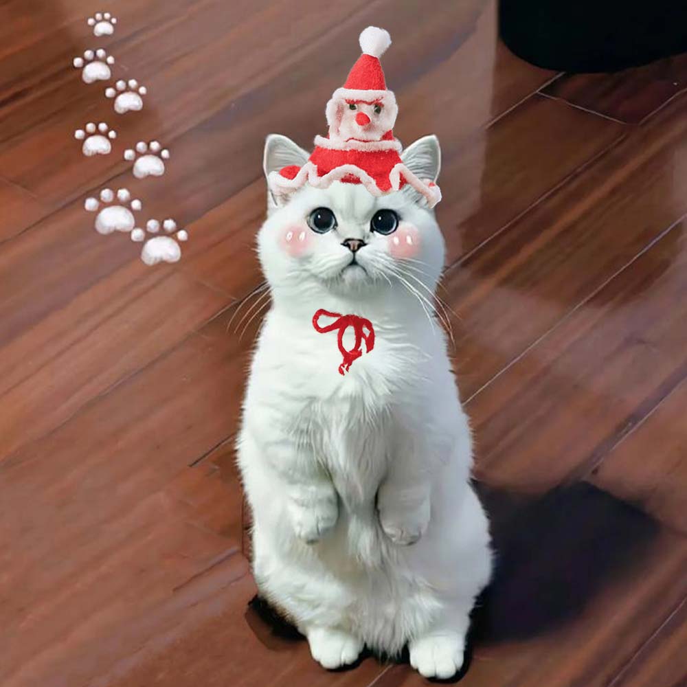 Cute Cat Knitted Hat Comfortable Dog Christmas Tree Hat Pet Accessories Dog Headwear Party
