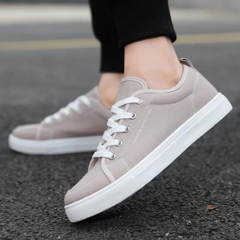 2025 New Men's Plus Size Sports Board Shoes, Fashionable Lace Up Casual Canvas Shoes, Versatile and Lightweight Single Shoes