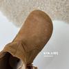 Herbst und Winter 2025 neue Kindermode Retro Fransenanhänger runde Zehe Stiefel zum Stapeln