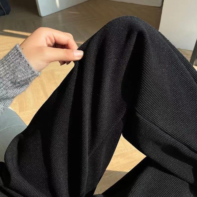 Winter Thick Corduroy Pants Straight Leg Trendy Slimming Casual Trousers Draping Womens Pants