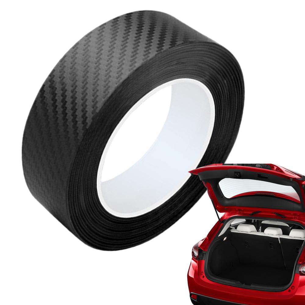 

Защитная накладка на порог двери, черная самоклеящаяся накладка из углеродного волокна, многофункциональная водонепроницаемая защита порога двери автомобиля от столкновений