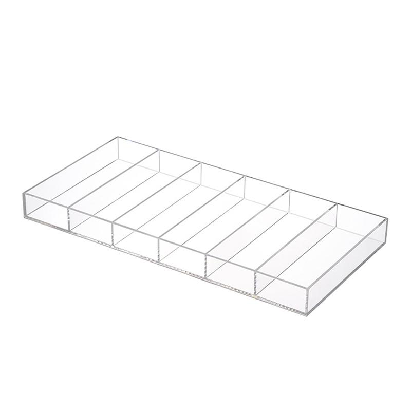 Прозрачный акриловый держатель для солнцезащитных очков с 6 отделениями, органайзер для хранения солнцезащитных очков, лоток для косметики