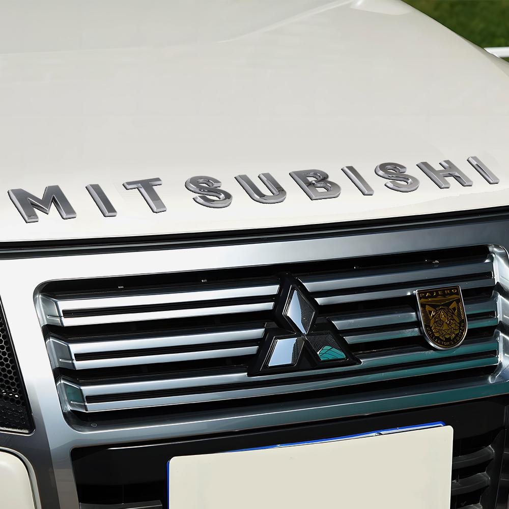 Auto 3D ABS Letters Logo Decals Sticker Voor Mitsubishi Outlander Lancer 9 X EX ASX Pajero L200 Colt Eclipse Ralliart Triton
