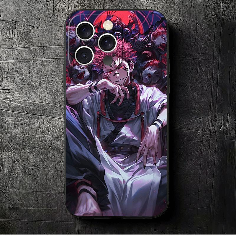 

Anime Ryomen Sukuna JUJUSU Soft Phone Case for iPhone 16 16E 17 Air 15 Pro Max 14 Plus 13 Mini 11 12 7 Black Cover Back Shell iPhone 17 Pro Max