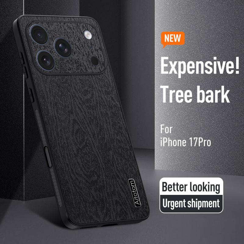 Luxury Tree Pattern Leather Skin Case For iPhone 17 Pro Max iPhone 16 15 14 13 Pro Max Hybrid TPU+PU Shockproof Matte Phone Cover Cases