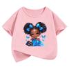 Cute Girl with Butterfly TShirt Printed T Shirt Girls Casual Short Sleeve Tops TShirts 90s Girls Clothing Summer