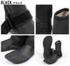 FELLOW Surf Boots, 5mm, Cold Weather, Warm, Fleece-Lined, Men's and Women's, Japanese Standard, for Surfing, SUP, Semi-Dry Wetsuits, Black, Size 23cm