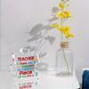 Teacher Appreciation Acrylic Sign. Thank You Gift for Birthdays, Graduation or Retirement.