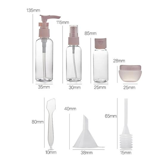 Travel Makeup Tool Reusable Storage Bottle Kit Practical Lotion Toner Spray Shampoo Moisture
