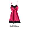 Women Nightdress Contrast Colors Stain Lace Patchwork Women Nightie for Sleeping