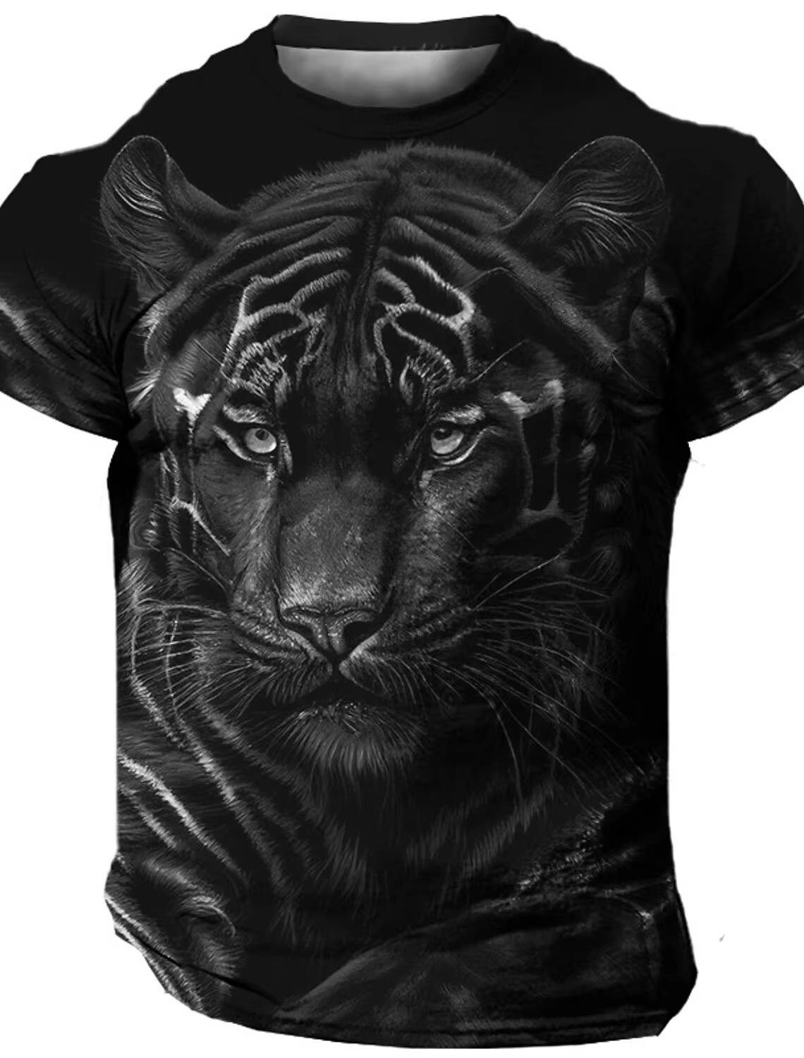 

Men s Shirts Tiger 3D T Shirt Harajuku Summer T Shirt Lightning Leopard Short Sleeve Tops Clothing Women s Shirts Kids Tshirt 6XL