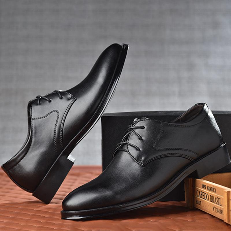 Scarpe da uomo taglie forti, scarpe formali in pelle PU per uomo, scarpe stringate Oxford per uomo, scarpe casual da uomo per matrimonio, festa, ufficio