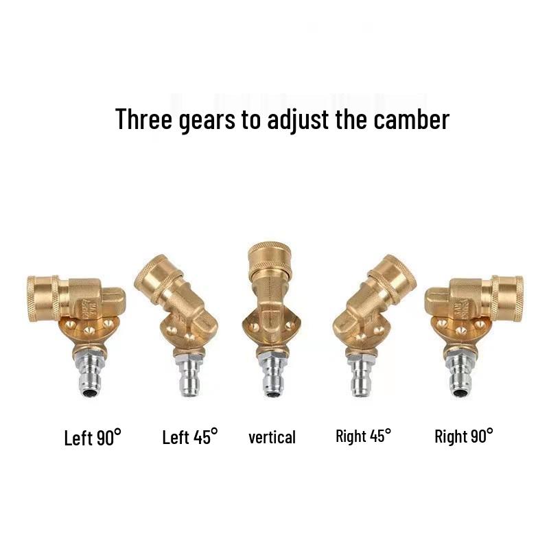 180° Rotating High-Pressure Car Wash Water Gun with 5 Speeds, 1/4 Brass Quick Connector - Cleaning Accessory