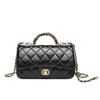 2026 Elegant Diamond Lattice Chain Bag: Women's High-End Small Square Makeup Box & Handheld Shoulder Bag.