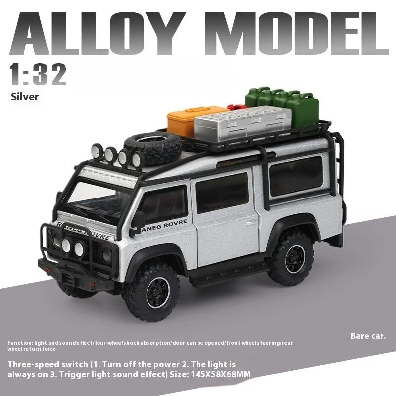 1:32 Defender Van Die-Cast Metall Geländefahrzeuge Auto Legierung Wohnmobil Modell Sound Licht Kindergeschenk