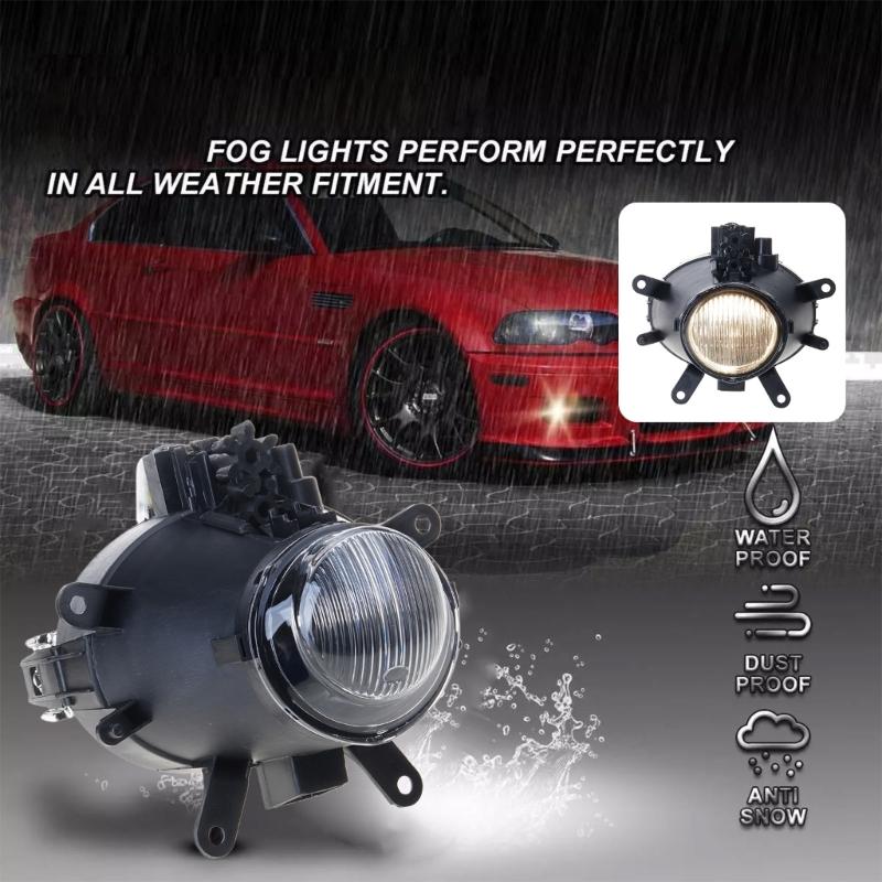 1 Pair Car Front Bumper Fog Lights Cover 63176911007 for E46 4DR 02-05 Foglight Housing Auto Accessories