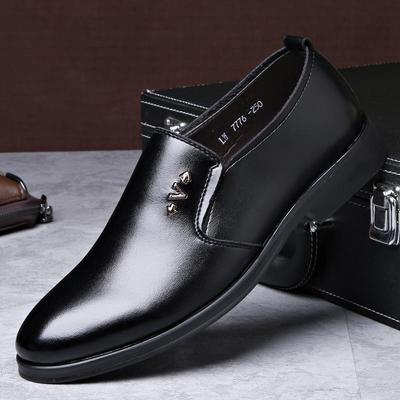 Men PU Leather Formal Business Casual Slip On Shoes JZ-7776