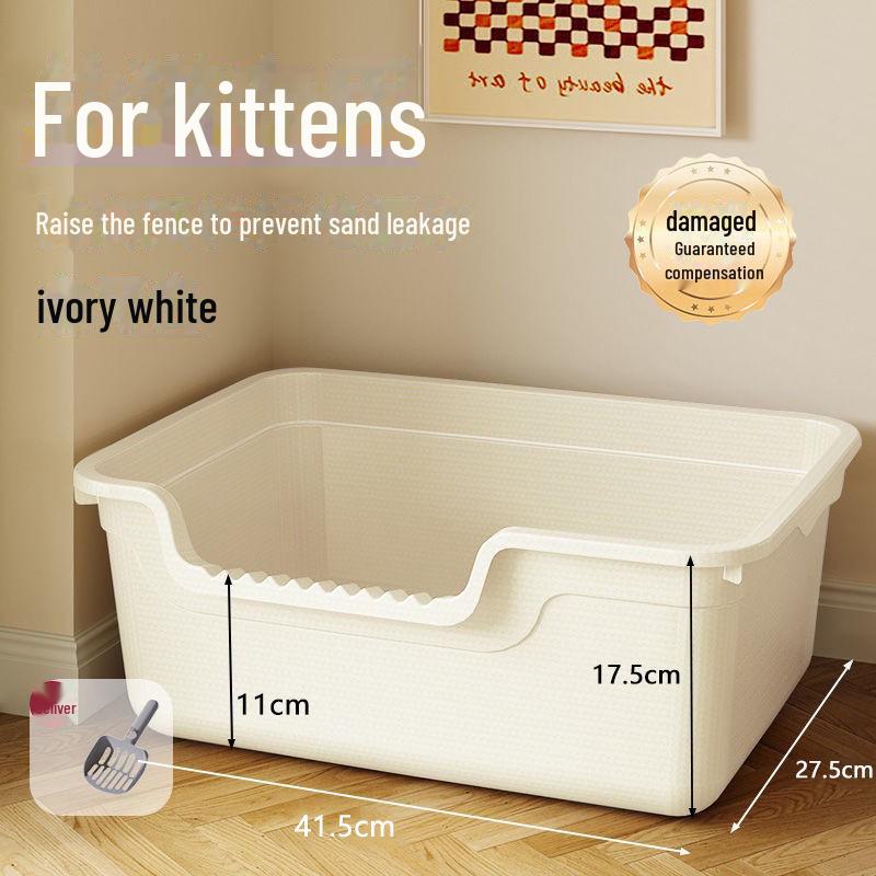 Thickened Semi-Enclosed Oversized Splash-Proof Cat Litter Box