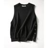 Woman Sweaters Sleeveless Knit Vest Loose Round Neck Sweater Female Femme Chandails Pull Hiver