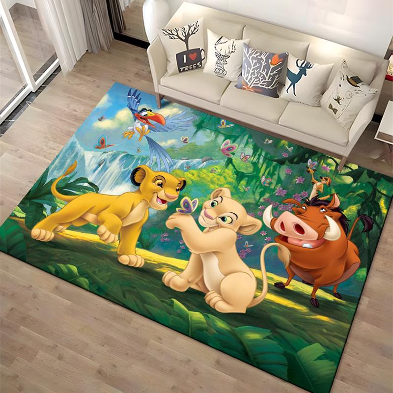 1PC The Lion King Simba Printed Carpet Rugs Living Room Bedroom Bedside Bathroom Floor Mat Kids Room Non-slip for Sofa Doormat