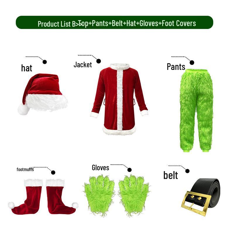 M-6XL Women's Santa Claus Christmas Cosplay Dress