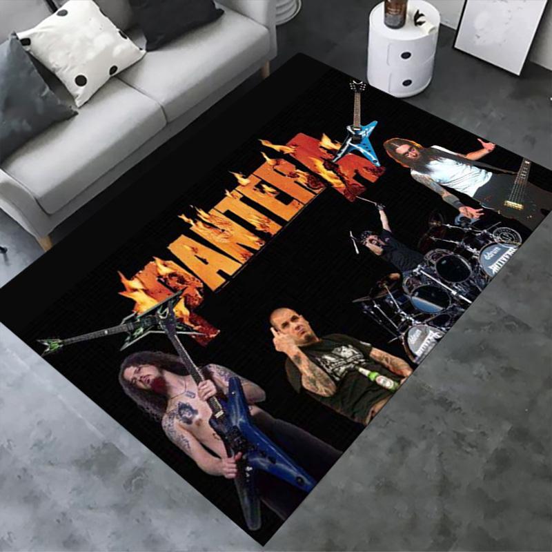 Pantera Band Carpet Rug for Living Room Bedroom Home Sofa Decoration,Kids Play Non-slip Floor Mat