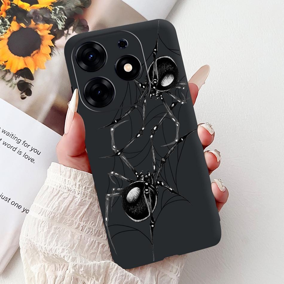 For Tecno Spark 10 Pro Phone Case Spark 10Pro 4G KI7 Elegant Floral Cat Printing Soft Silicone TPU Cases