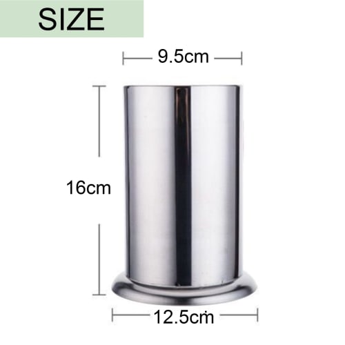 Asdays Stainless Steel Chopstick Holder, Drainer, Holds Cutlery, Forks, Spoons, Chopsticks, Ladles, and Cookware, Silver (Set of 4)