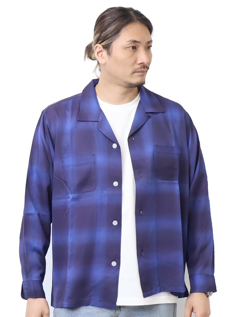 

OMBRE CHECK SHIRT [Houston] L/S синий