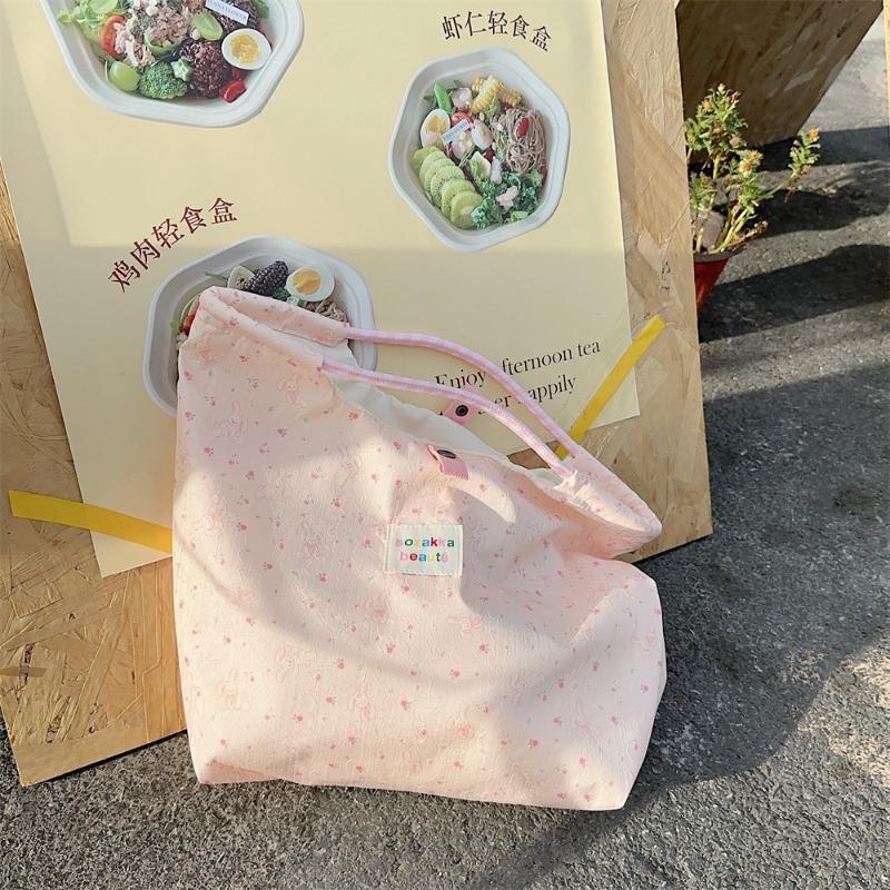 

41 Холщовая сумка с тисненым мультяшным рисунком, женская сумка большой вместимости, сумка для покупок, сумка для поездок на работу