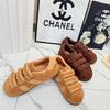 Platform Shell Head Board Shoes Women's Autumn New Ugly Cute Big Head Bread Shoes Versatile Flat Bottom Casual