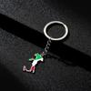 Stainless Steel Ethnic Keychain Pendant for Men & Women - Italian Drip Oil Finish, Versatile Accessory.