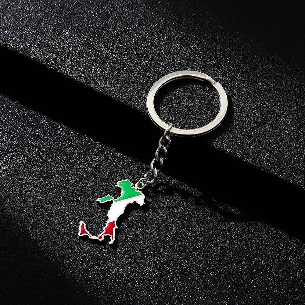 Stainless Steel Ethnic Keychain Pendant for Men & Women - Italian Drip Oil Finish, Versatile Accessory.