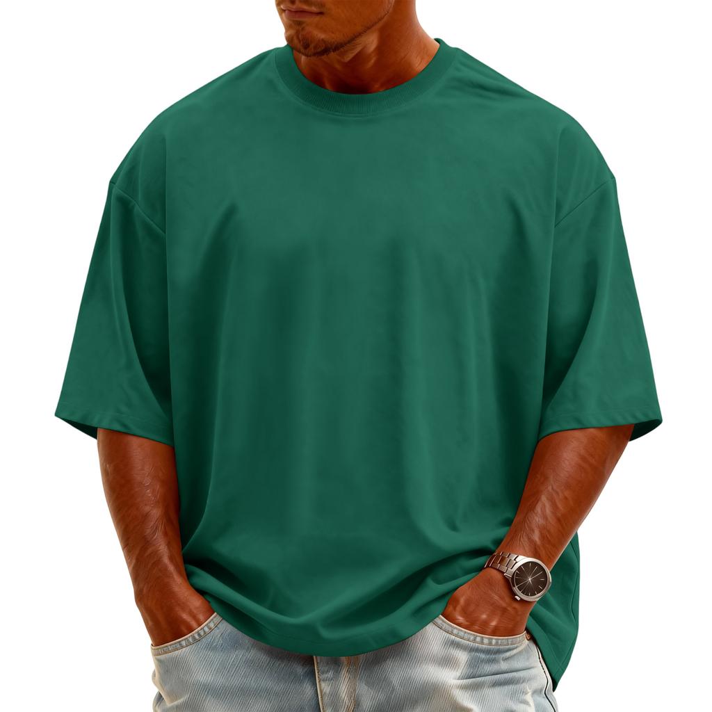 Men's Knit -Neck Short Sleeve T-Shirt | Fashion Casual Pullover For Daily & Weekend Wear