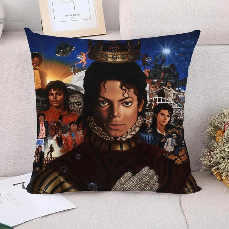 Dekorativní povlak na polštář Michael Jackson 40x40 Potah na polštář 40x40cm Povlaky na polštáře Polštáře na postel pro obývací pokoj Polštáře na pohovku Polštář