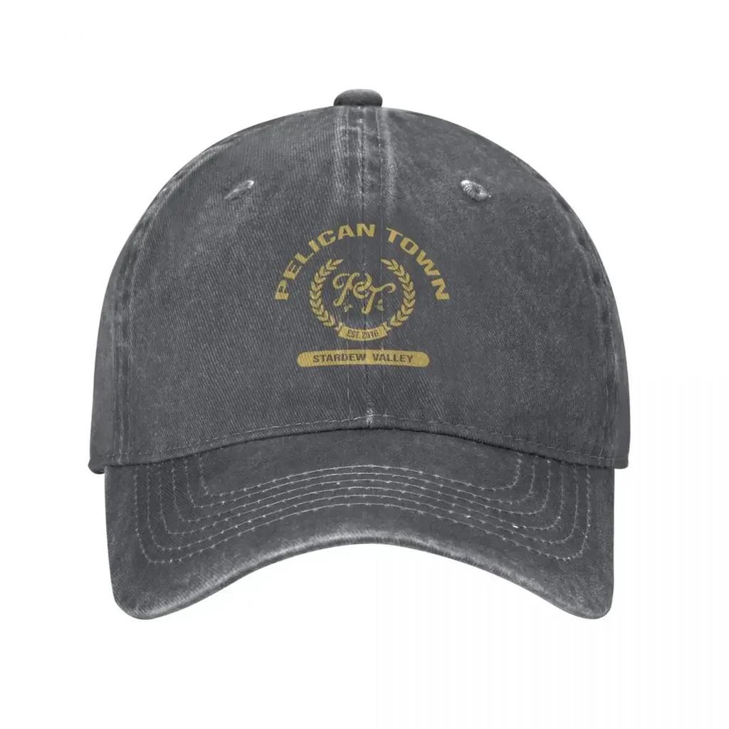 Stardew Valley Inspired Pelican Town Baseball Cap  Big Size Hat Rave Golf Wear Men Women's