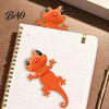 Fun Animal Page Marker Funny Gecko Bookmark, 3D Printed Lizard Clip, Novelty Vibrant Orange Bookmark for Readers, Gift Book Lovers Smooth Edge