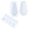 3Pcs Halloween Silicone Mold Skeleton Coffin Shape Wide Application Resilient Halloween Fondant Molds