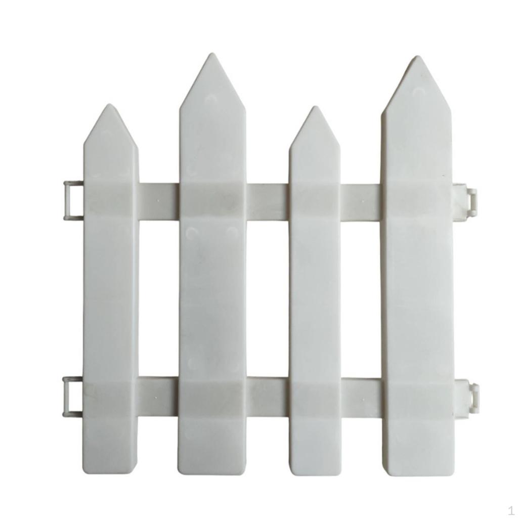 White Picket Fence WeatherResistant Weatherproof Garden Border for Flower Bed,