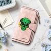 Gothic Green Skull Print Long Wallet