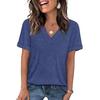 Casual Womens T Shirt With V Neck And Cotton Fabric For Summer And Spring Comfort