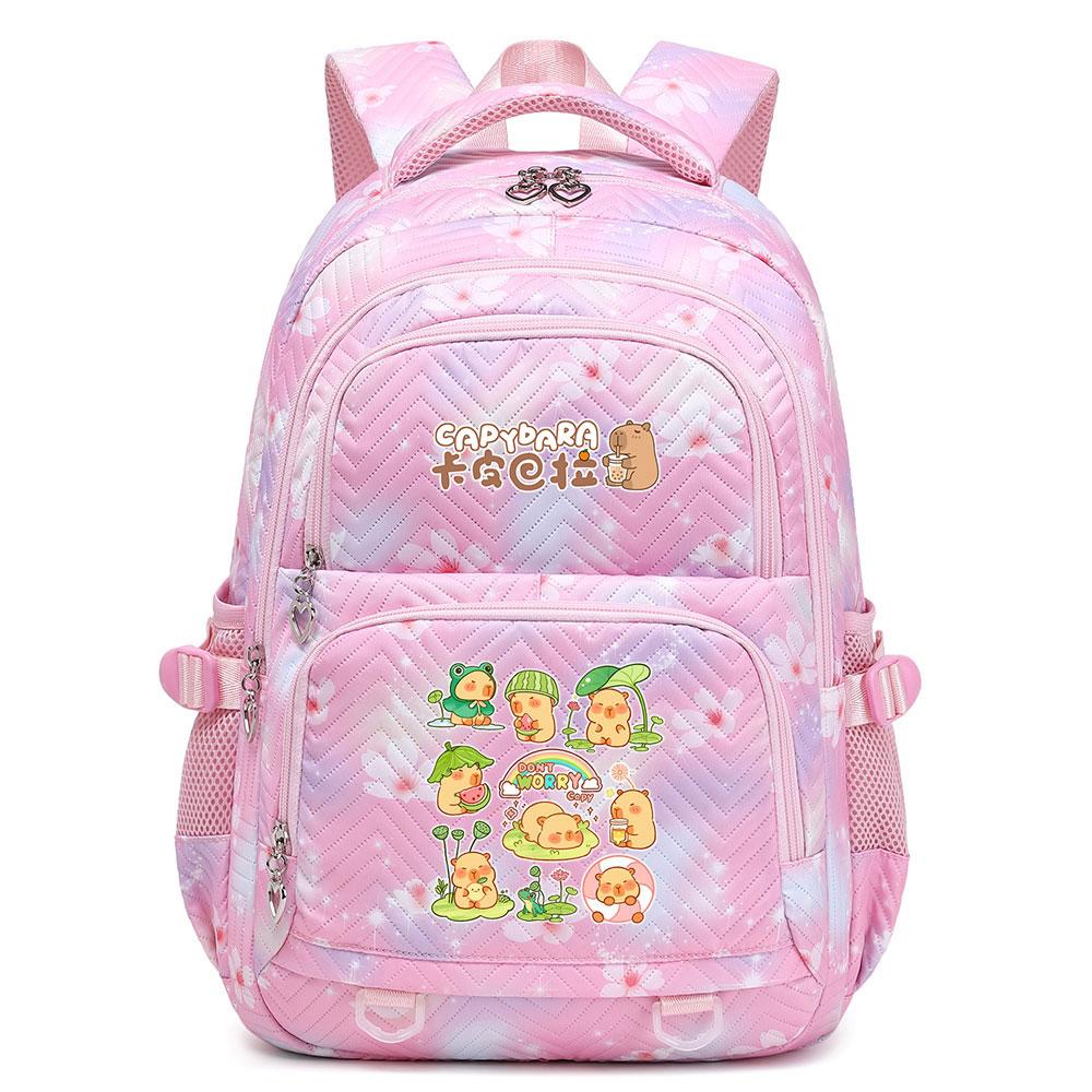 Cute Capybara Student Waterproof Backpack Girls Kids Back To School Book Bags Teenagers Schoolbags Women Travel Bagpack Mochila