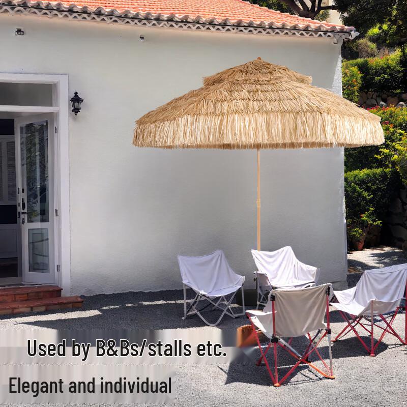 Iron Curtain Cloud Thatch Sunshade Umbrella