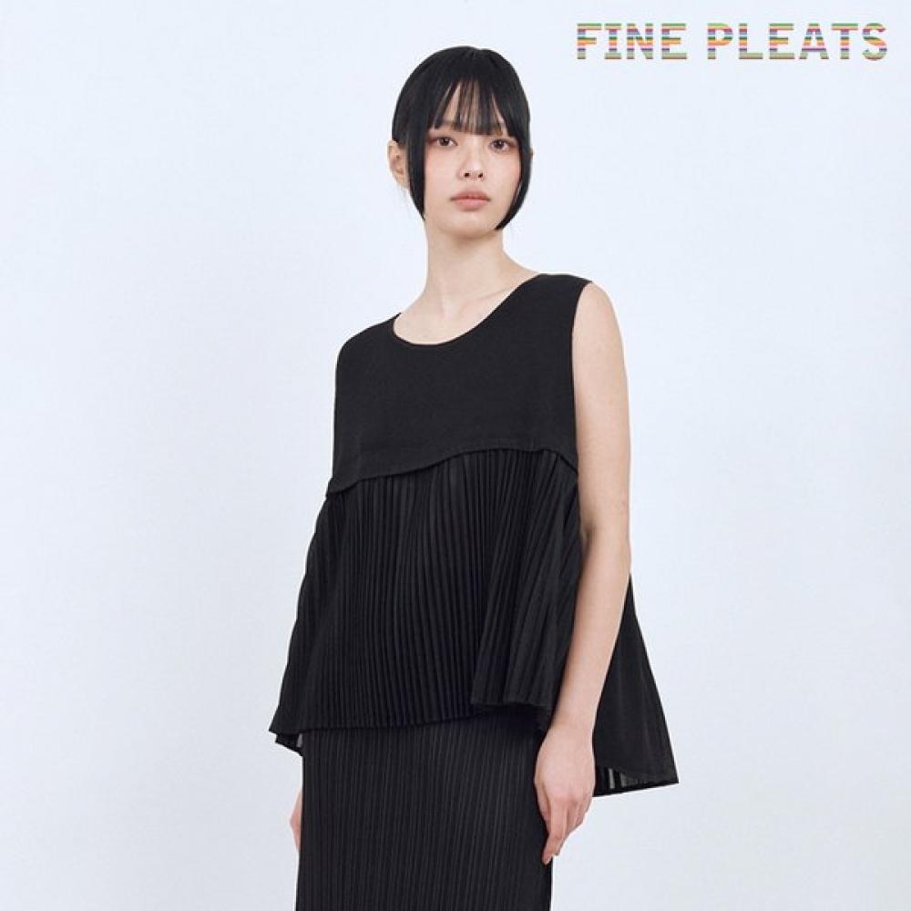 Fine Pleats Twist Blouse Black FREE