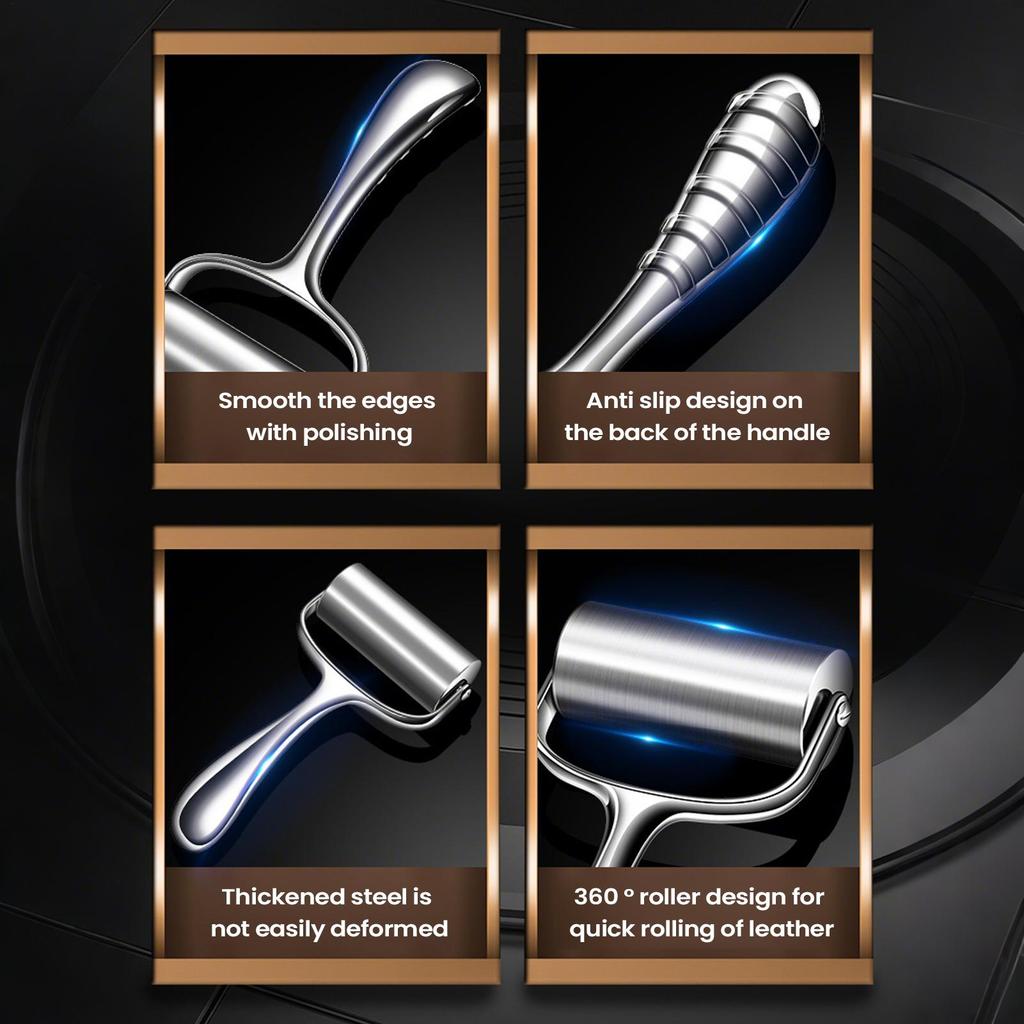 Stainless Steel Rolling Pin Heavy Duty Nonstick Kitchen Utensil Ergonomic Handle Pizza Dumpling Pastry Fondant Roller