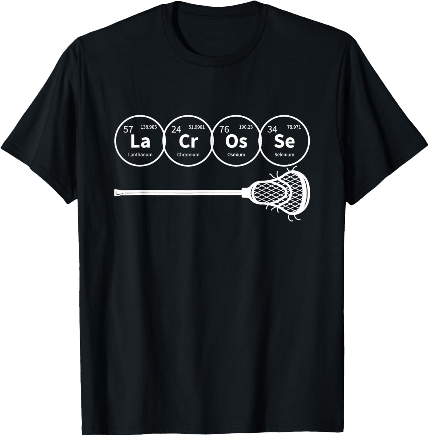 Lacrosse Periodic Table of Elements Chemistry Gift T-Shirt Small Unisex T-Shirt XXL