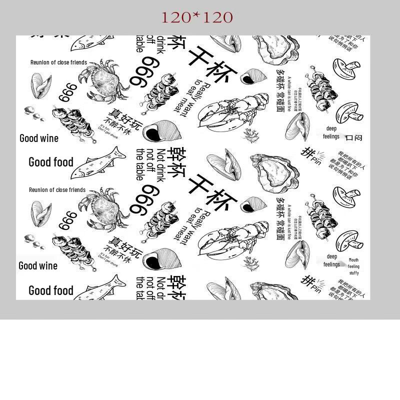 Disposable Commercial Square Tablecloths - Lobster Design