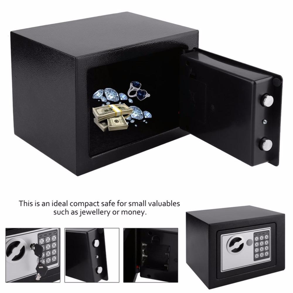 Digital Lock Mini Iron Steel Safe Box Home Use Personal Electronic Safe Cabinet Black with Low Deposit Savings Features
