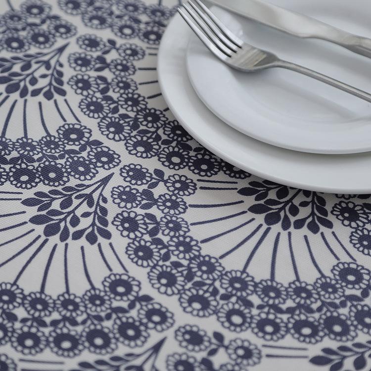 Modern Simple Cotton Double Warp And Double Weft Thickened Canvas, Leaf Flower Coffee Table Tablecloth Dining Table Cloth
